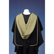 Full Shape Black Hood With Green Lining and Green Edging